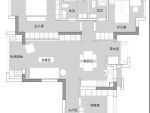 新湖绿城135平米三室两厅简约风格装修案例