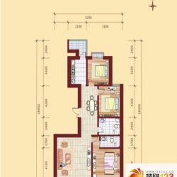 华凌国际公寓户型图12号楼a1户型图 3室2厅2卫1厨