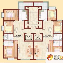 华凌国际公寓户型图12号楼2梯2户户型图 