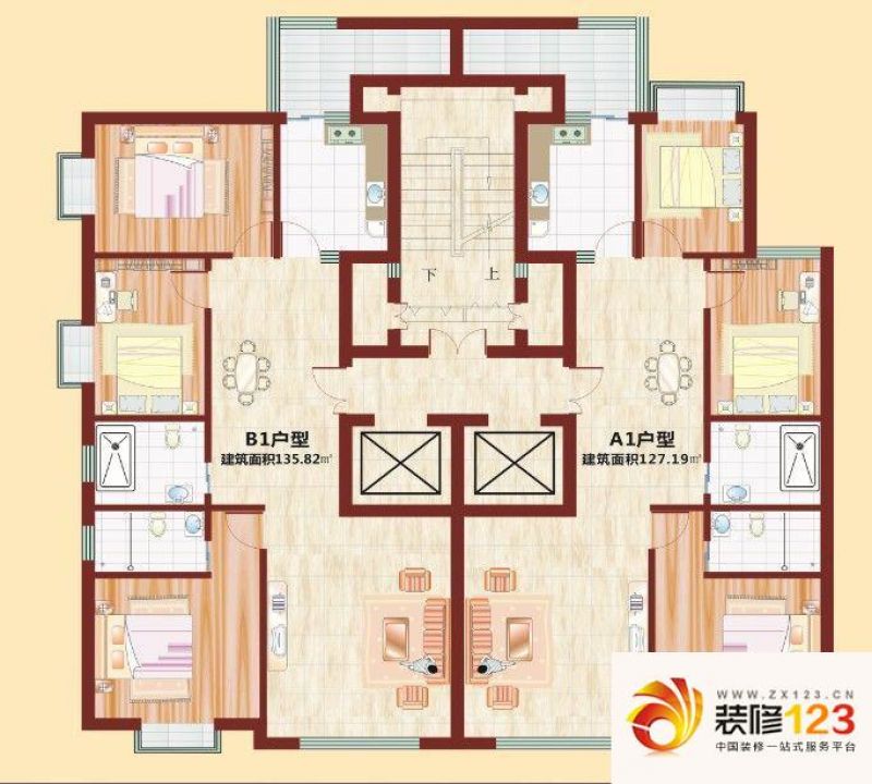 华凌国际公寓户型图12号楼2梯2户户型图 